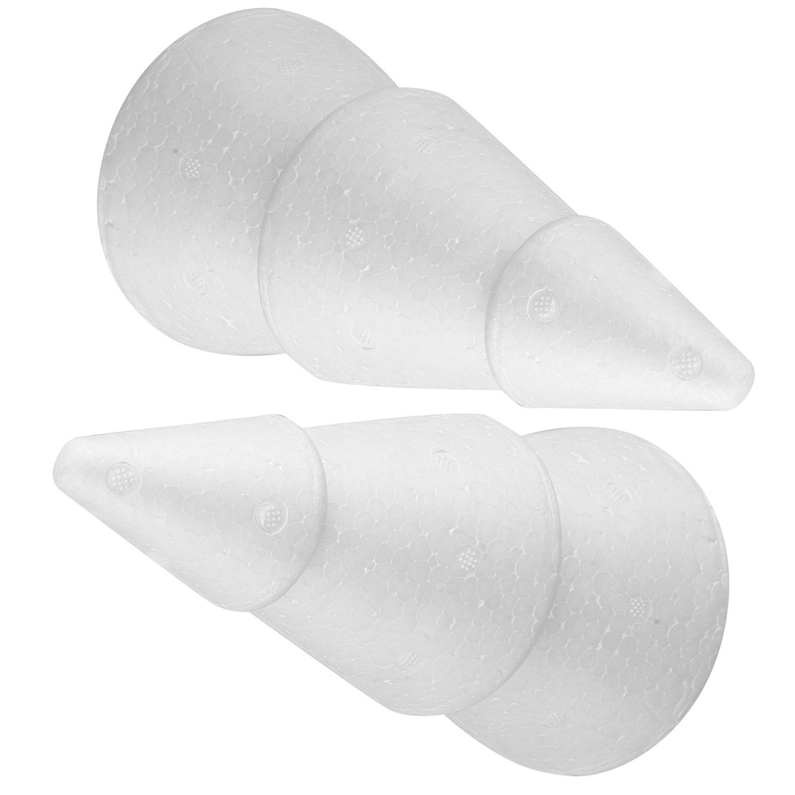 Wedding Decor Supply Store - 2개입 폴리스티렌 폼 트리 콘, 20x10.5cm,