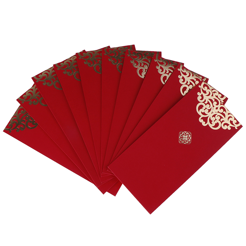 Wedding Envelopes - 10pcs 해피 럭키 새해 결혼식 빨간