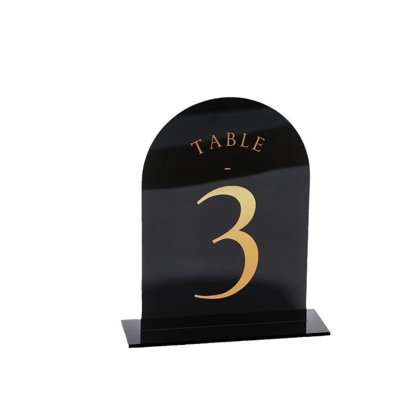 아치형 아크릴 테이블 번호 웨딩 센터피스 및 테이블 장 - Table Number Gold 리뷰 및 가격