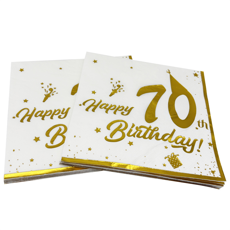 10Pcs 골드 해피 70 번째 생일 냅킨 70 세 생 - Table Number Gold 리뷰 및 가격