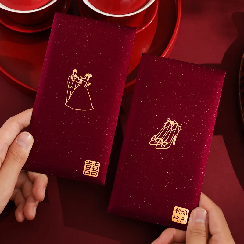 6 개/갑 중국어 빨간 봉투 결혼식 행운의 돈 봉투 패 - Wedding Envelopes 리뷰 및 가격