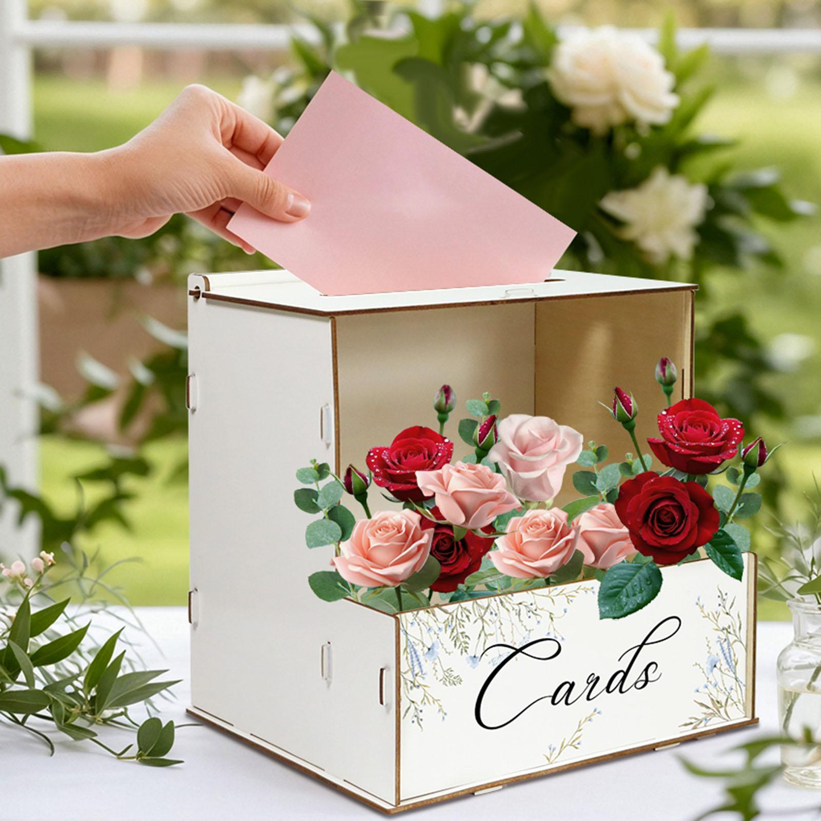 맞춤형 러스틱 스타일 웨딩 카드 상자, 슬롯이 있는 나 - Wedding Card Box 리뷰 및 가격