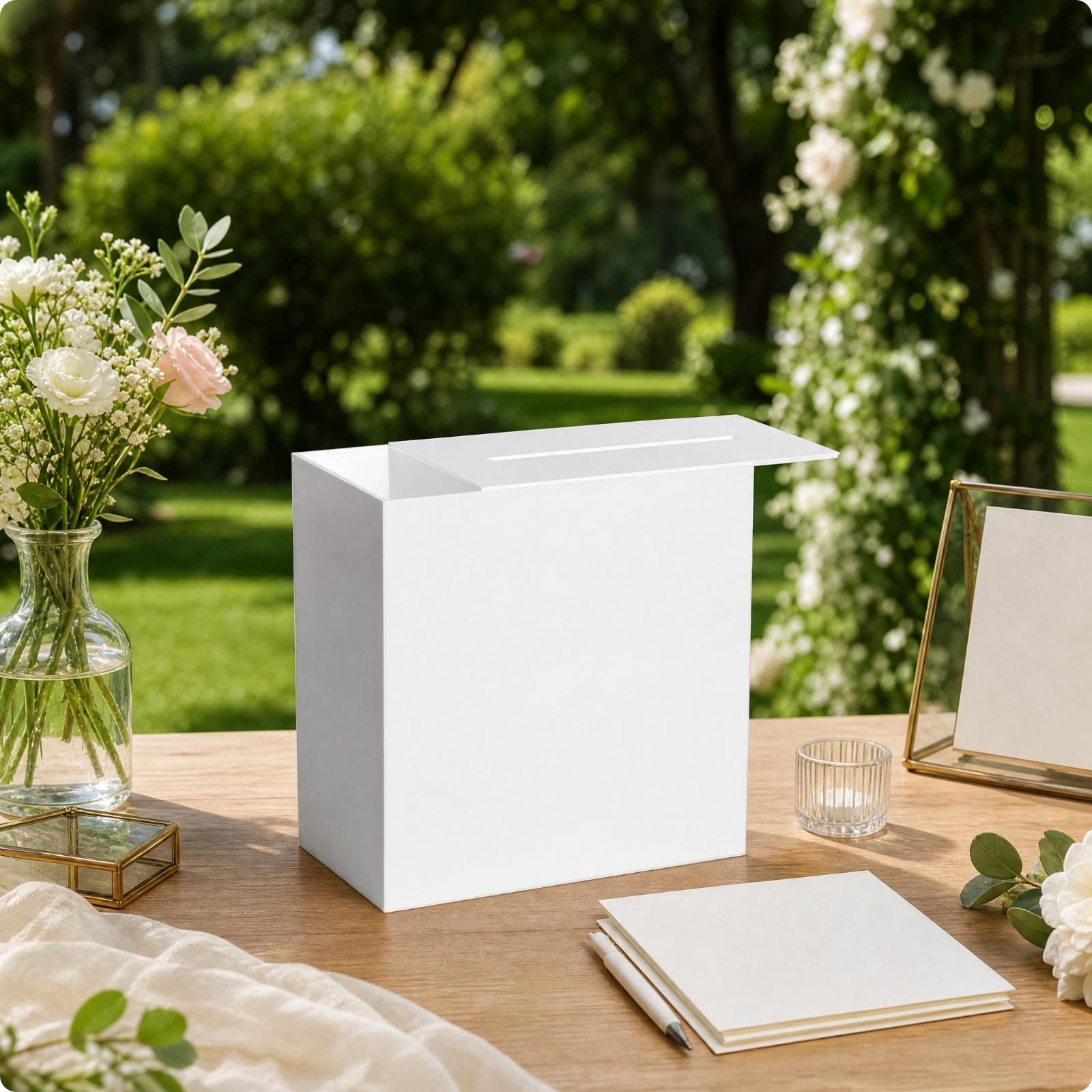 투명 아크릴 소재의 카드 보관함으로, 웨딩 봉투 및 초 - Wedding Card Box 리뷰 및 가격