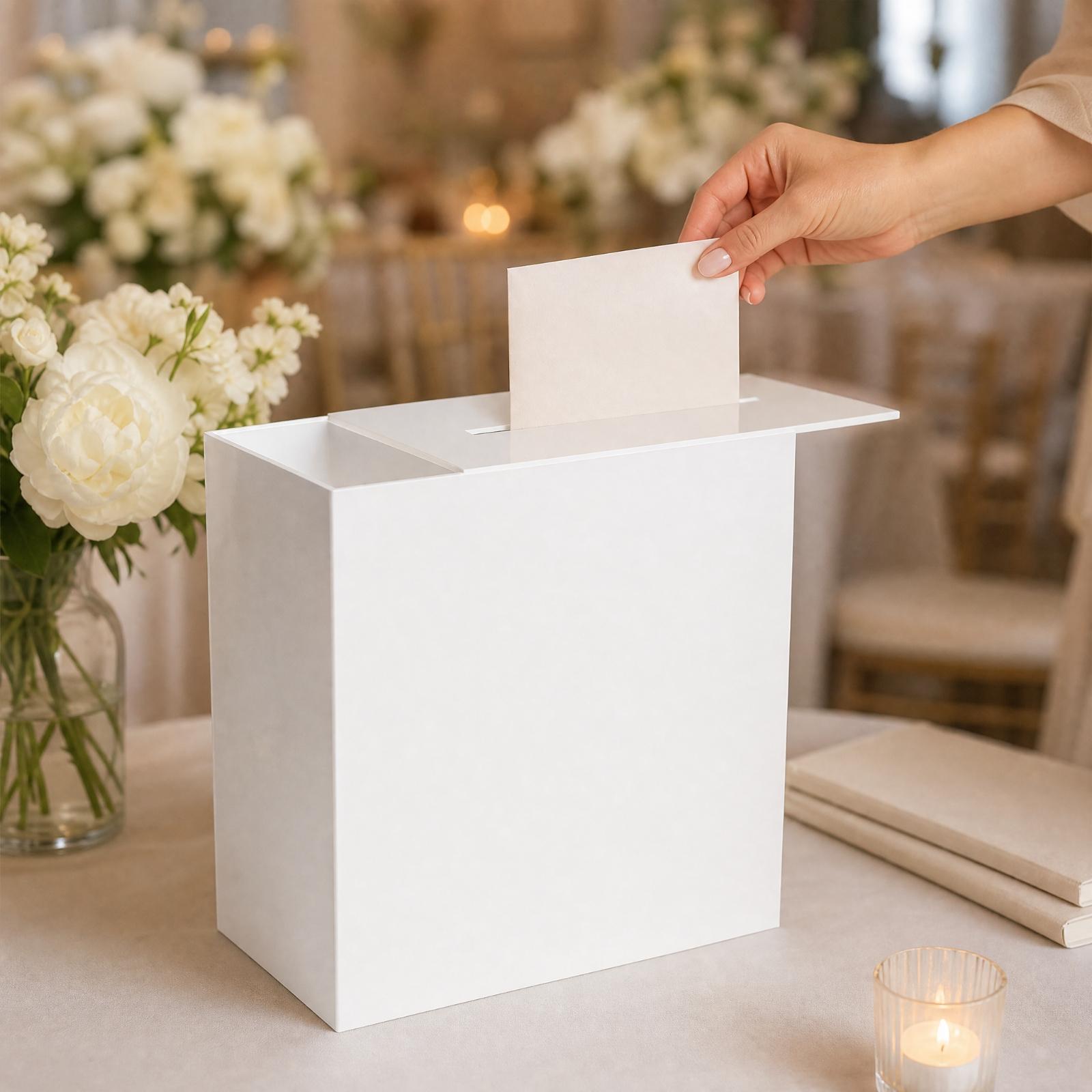투명 아크릴 소재의 카드 보관함으로, 웨딩 봉투 및 초 - Wedding Card Box 리뷰 및 가격