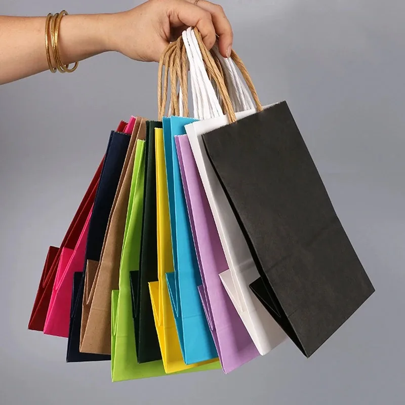 손잡이가 달린 크라프트지 봉투, 단색, 10개/30개/ - Wedding/Event Supply Store 리뷰 및 가격