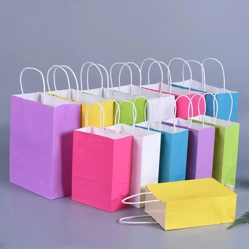손잡이가 달린 크라프트지 봉투, 단색, 10개/30개/ - Wedding/Event Supply Store 리뷰 및 가격
